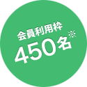 会員利用枠450名